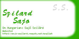 szilard sajo business card